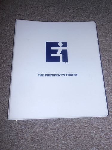The President&#039;s Forum White and Blue Logo Three Ring Binder