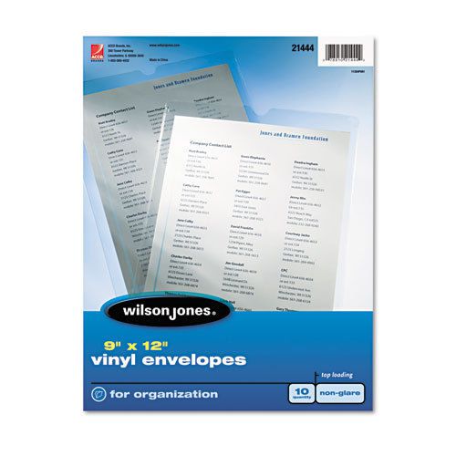 Envelope pouches, non-glare finish, clear, 10/pack for sale
