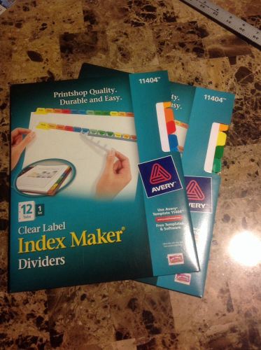 Avery Dennison 11404 Index Maker Multicolor Label Divider Set Of Two