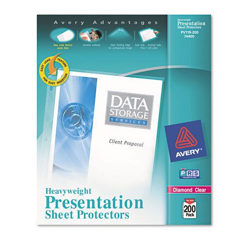 Top-load poly sheet protectors, heavy, letter, diamond clear, 200/box for sale