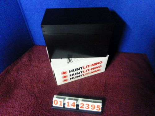FILE BOX by HUNTLIT-NING # 54HC 5&#034; x 8&#034; CARD HOLDER- HINGED TOP-BLACK-NEW