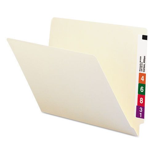 Shelf folders, straight cut, single-ply end tab, letter, manila, 100/box for sale