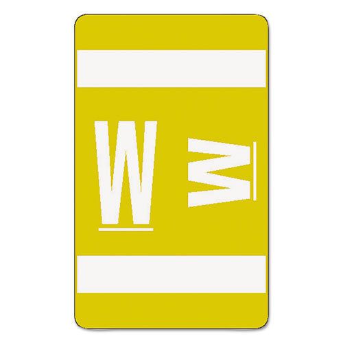 Alpha-z color-coded second letter labels, letter w, yellow, 100/pack for sale