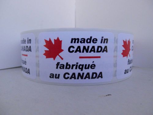 MADE IN CANADA  FABRIQUE AU CANADA rectangle  Stickers Labels 250/rl