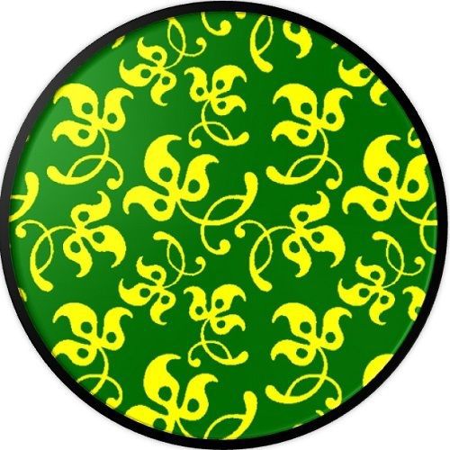 30 Custom Green Art Circle Personalized Address Labels