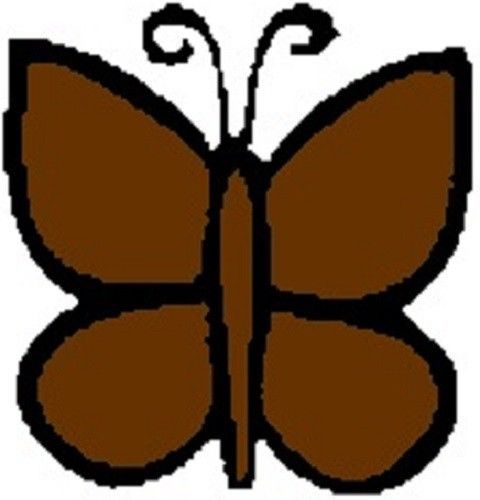 30 Custom Simple Brown Butterfly Personalized Address Labels