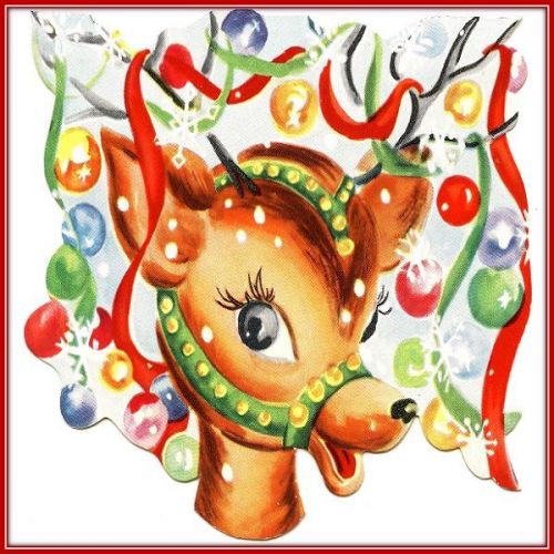 30 Custom Christmas Reindeer Art Personalized Address Labels