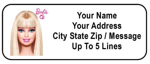30 Barbie Personalized Address Labels