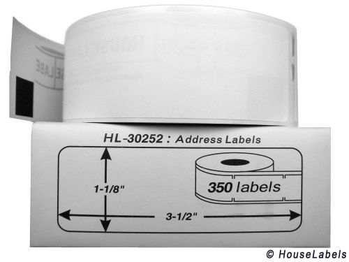 10 rolls of address labels in mini-cartons fits dymo® labelwriters® 30252 for sale