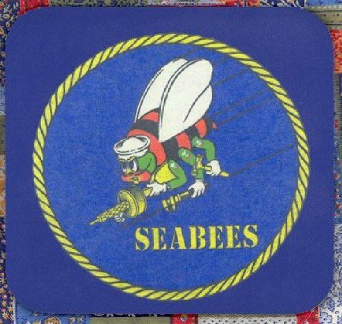 SEABEES NAVY MILITARY Heavy Rubber Backed Mousepad #0166