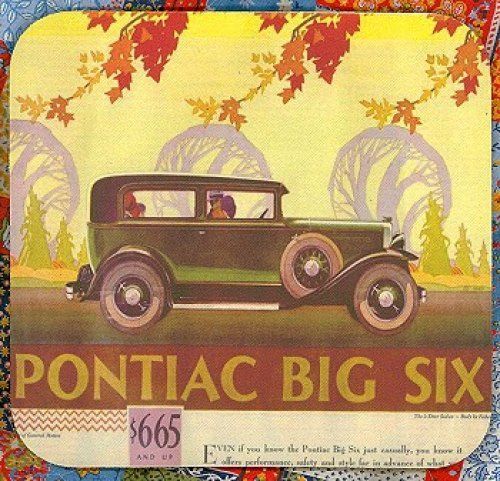 PONTIAC BIG SIX 1930 Heavy Rubber Backed Mousepad #0848