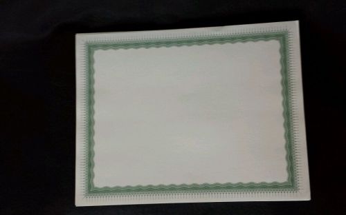 53 shts 8-1/2&#034; x 11 printable - green border Certificates - Awards - Recognition
