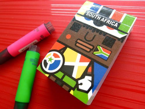 South Africa Football Mini Color Memo Message Note Scratch Pad Paper Stationery