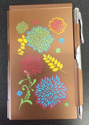 Wellspring Flip Note w/Pen - Zoey - Floral - NEW!  Discontinued!