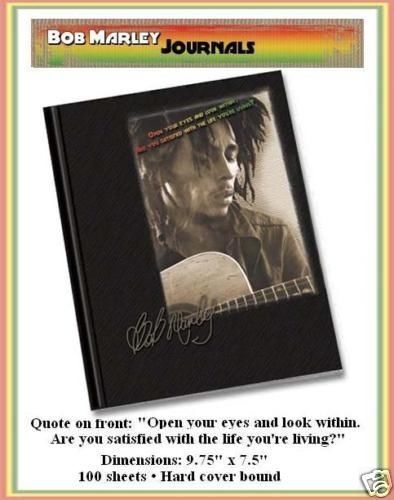 Bob Marley Look Within Hard Cover Journal Notebook-New!