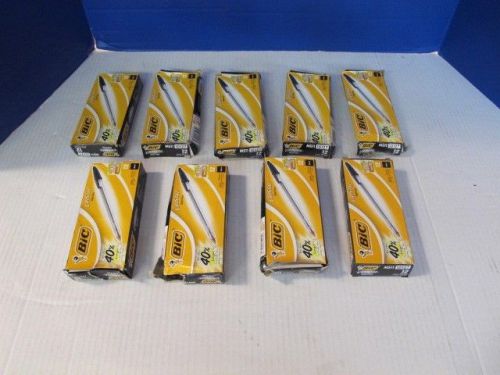 Bic ms11 101247 cristal ball point pen 9 b0xes of 12 =total # of pens 108 medium for sale