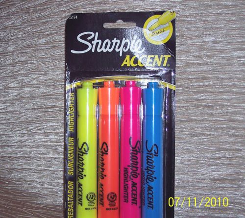 SHARPIE HIGHLIGHTERS SET OF 4 -  ACCENT~ NEW PACK ~