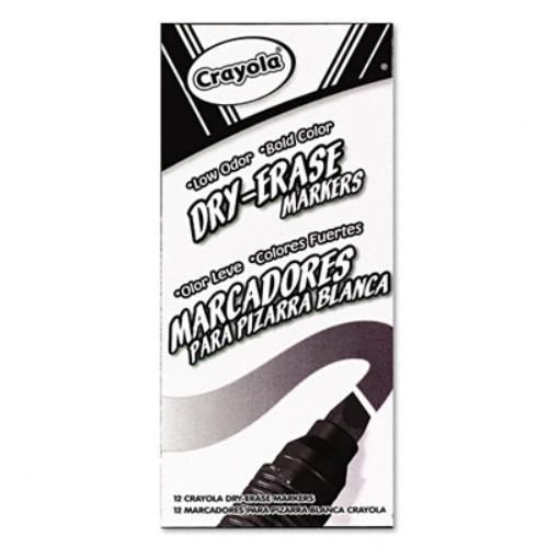 Crayola 989626038 Dry Erase Marker, Chisel Tip, Red, Dozen