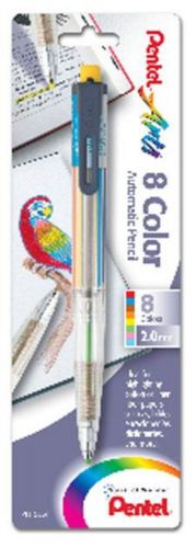 Pentel Arts 8 Color Mechanical Pencil Assorted Accent Clip Colors 1 Pack Carded