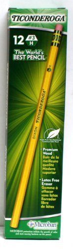 Ticonderoga No. 3 Woodcase Pencils - #3 Pencil Grade - Yellow Lead - (13883)