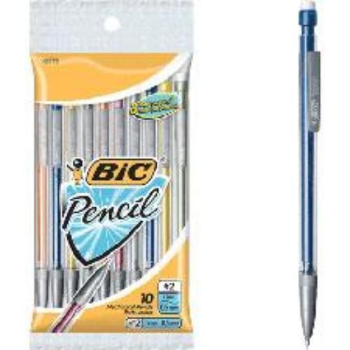 BIC Mechanical Pencil 0.5mm Metallic Barrels 10 Count