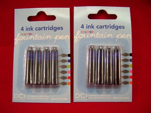 Lot of - 96 - Fountain Pen Ink Cartriges/Refill, Blue, Brand New