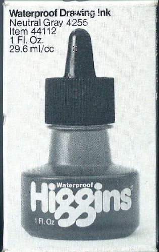 Higgins Waterproof Drawing Ink, Neutral Gray 4255 - 44112 - 1FL. OZ.