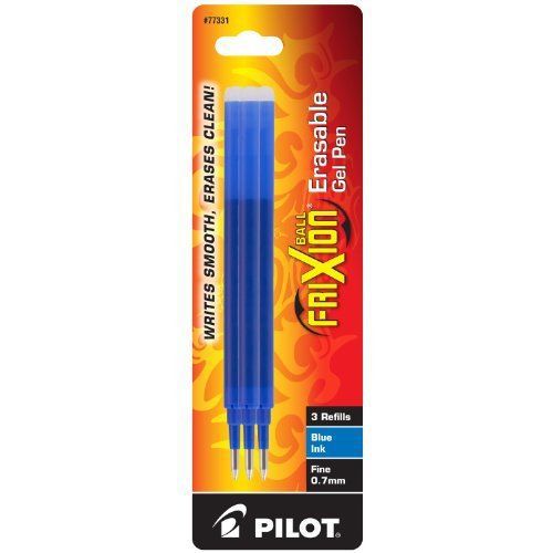 Frixion Gel Ink Pen Refills - 0.70 Mm - Medium Point - Blue - 3 / Pack (77331)