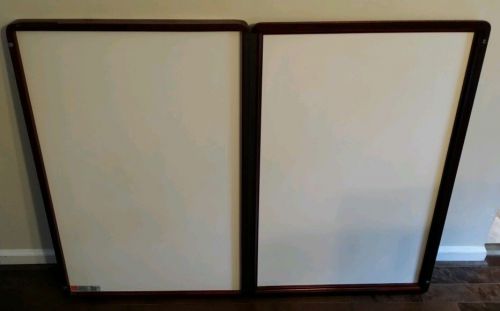 Egan Visual Dry Erase Board Whiteboard Business Presentation Cabinet