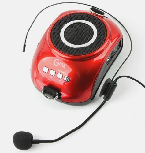 Red portable waistband voice booster amplifier 18w usb sd fm radio mp3 guide for sale