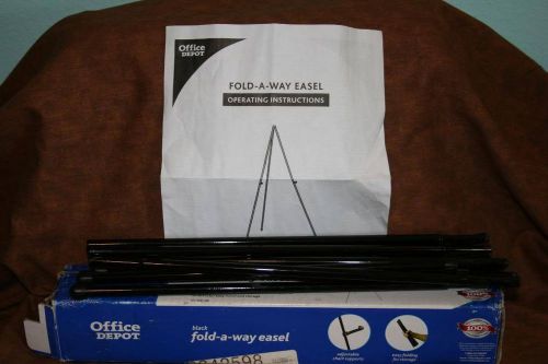 Office Depot Black Fold-A-Way Easel -  New In Box