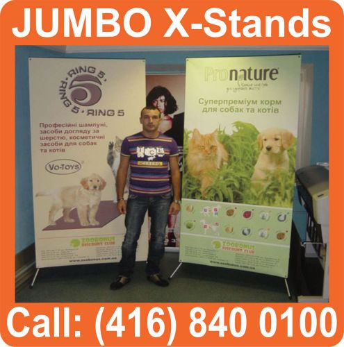 10 UNITS - 40&#034; WIDE X Trade Show Pop Up Banner Stands Portable Displays Tripods