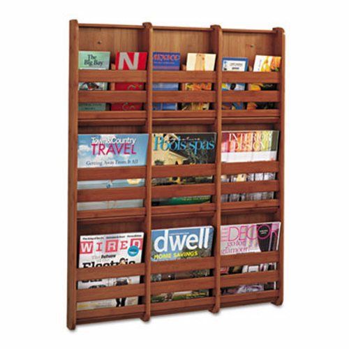 Safco Bamboo Magazine/Pamphlet Wall Display, Cherry (SAF4624CY)