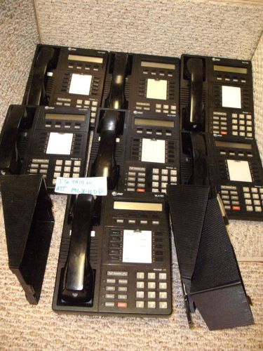 ~ Lot of 7 ~ LUCENT ATT MLX-10D Digital Telephones with Handsets with Deskbase&#039;s