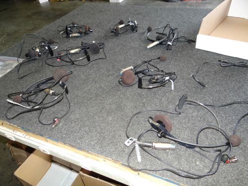 Lot of 8 Commercial Headsets Aerospace Surplus