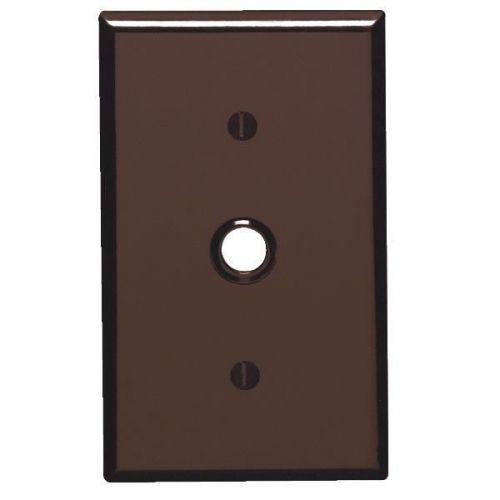 Leviton 85018 plastic telephone cable wall plate-brn phone wall plate for sale