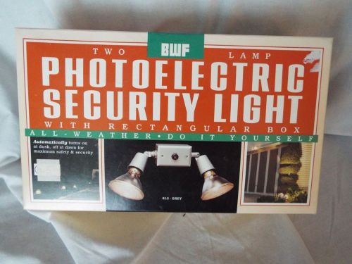 NEW BWF SL2 Grey Two LampOutdoor Photoelectric Security Light W/ Retangular Box