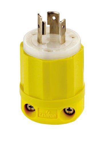 Leviton 23cm-11 20 amp  125 volt  nema l5-20p  2p  3w  locking plug  industrial for sale