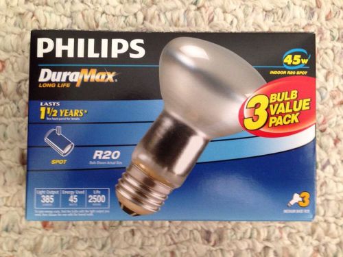 Philips 223156 Duramax 45-Watt R20 Indoor Spot Light Bulb  3-Pack
