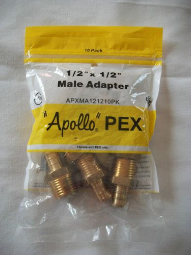 PEX 1/2&#034; X 1/2&#034; MALE ADAPTER APXMA121210PK (10-piece Pack)