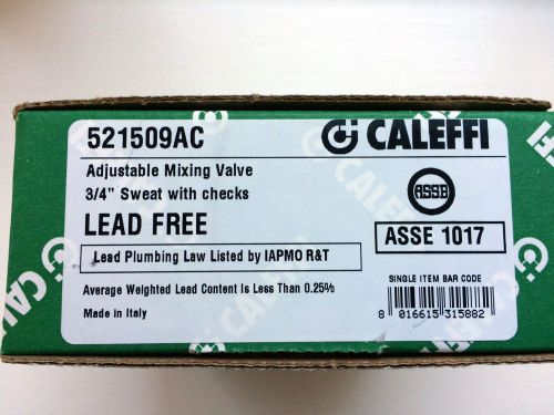 Adjusting mixing valve 3/4&#034; caleffi for sale