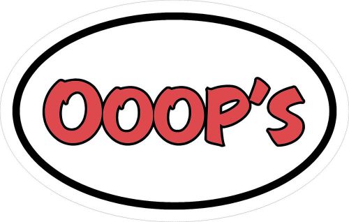 Ooop&#039;s funny hard hat decals sticker laptops helmets sarcastic toolboxes novelty