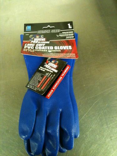 Grease Monkey Long Cuff PVC Coated Gloves Size Medium NWT