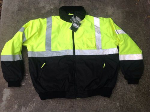 waterproof safety jacket with hood And Removable fleece Llining. Size 4XL