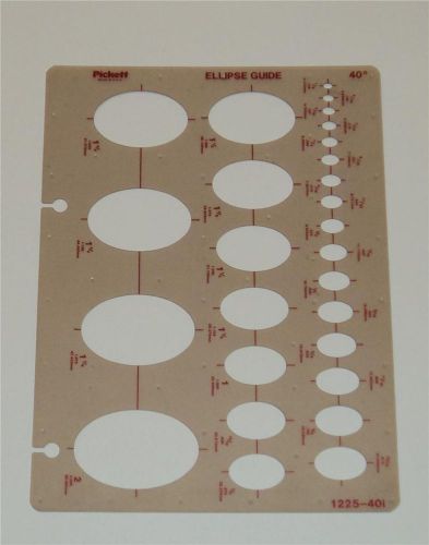 Pickett ellipse guide template 40 degree 1225-40i  / used for sale