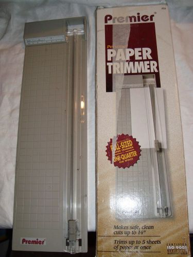 PREMIER MODEL PT14 LIGHT WEIGHT PAPER CUTTER 14&#034; Massicot Personnel Portable