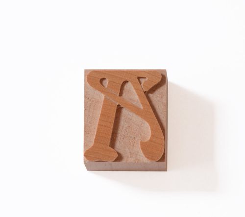 Letterpress A. Bocklin uppercase wood type 8 line - 100 pieces