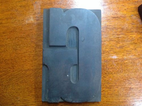 Huge letter &#034;G&#034; 9.125&#034; letterpress wood printing block vintage wooden type