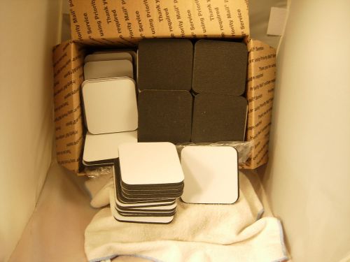 Lot Of 140 Total 4X4 1/4&#034; Rubber Bottom Sublimation Coaster Pads NOS LOT#G