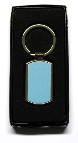 CURVED RECTANGLE SHAPE METAL KEYRING WITH SUBLIMATION INSERT FOR HEAT PRESS A88